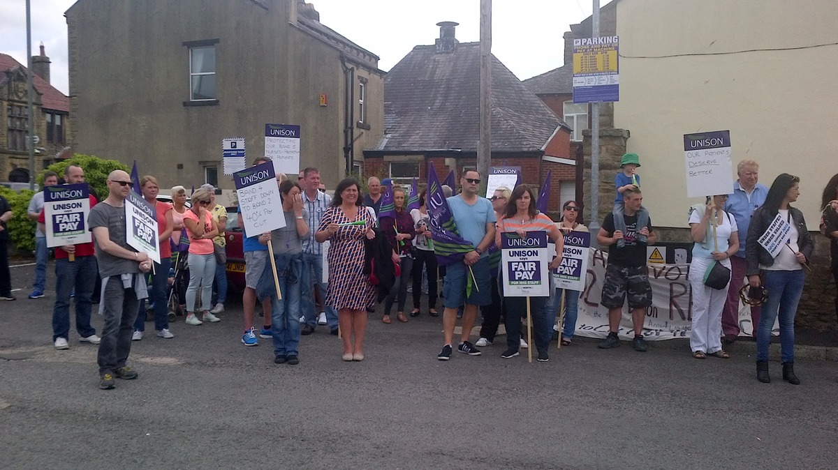 start of march, Whalley Arms car park